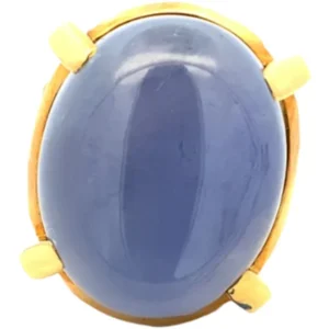 Pt900K18 スリランカ産スターサファイア・ダイヤモンド リング 114.47・0.98ct