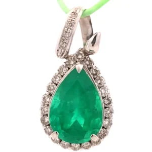 Pt･Pm900 エメラルド・ダイヤモンド ネックレスペンダントトップ E5.86・D0.68ct