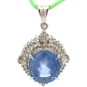 PtPm サファイア・ダイヤモンド ネックレスペンダントトップ 6.00・D0.54ct