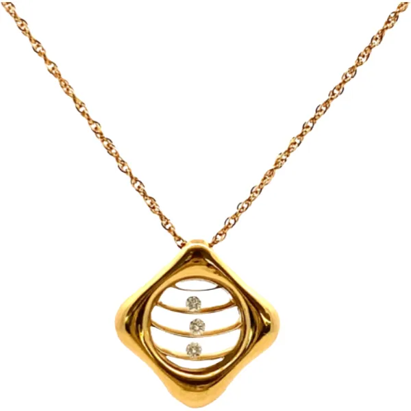 K18 ダイヤモンド ネックレス/ペンダントトップ 0.1ct