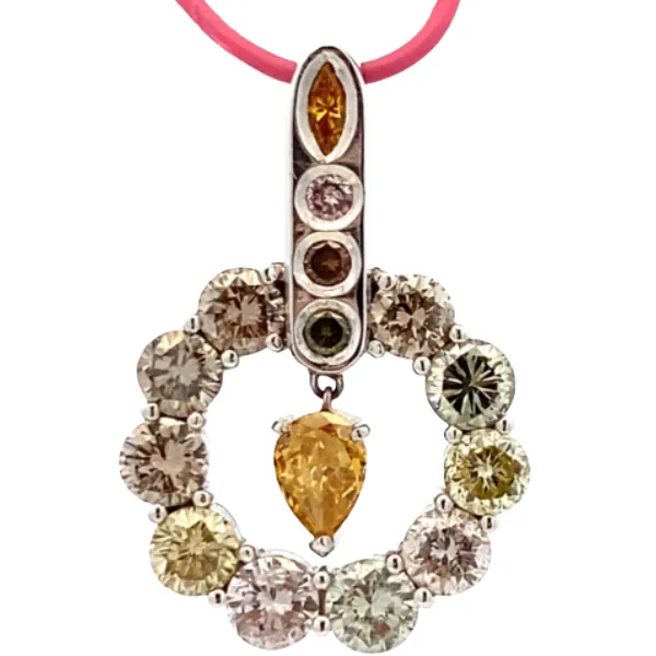 Pt･Pm900 ダイヤモンド ネックレス/ペンダントトップ 0.433・2.76・0.22ct