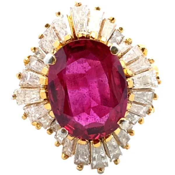 タイ産ルビー・ダイヤモンド リング 3.05・1.83ct