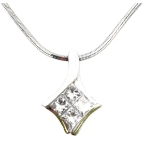 Pt900/Pt850 ダイヤモンド ネックレス/ペンダントトップ 0.76ct