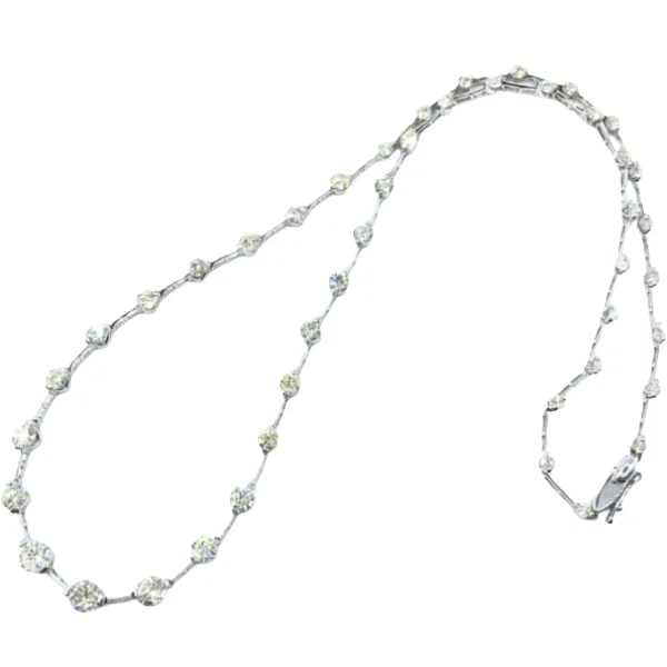 K18WG ダイヤモンド ネックレス/ペンダントトップ 5ct