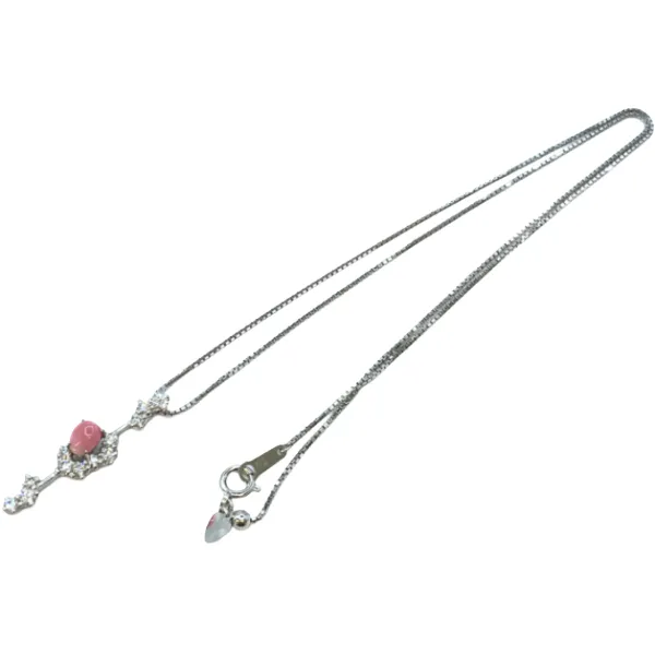 K18WG/Pt900 コンクパール・ダイヤモンド ネックレス/ペンダントトップ 0.724・D0.51ct