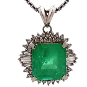 Pt900Pt850 コロンビア産エメラルド・ダイヤモンド 5.23・D0.52ct