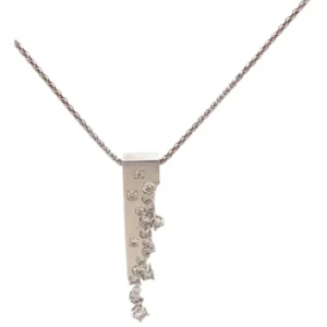 K18WG ダイヤモンド ネックレスペンダントトップ D0.8ct