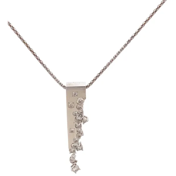 K18WG ダイヤモンド ネックレス/ペンダントトップ D0.8ct