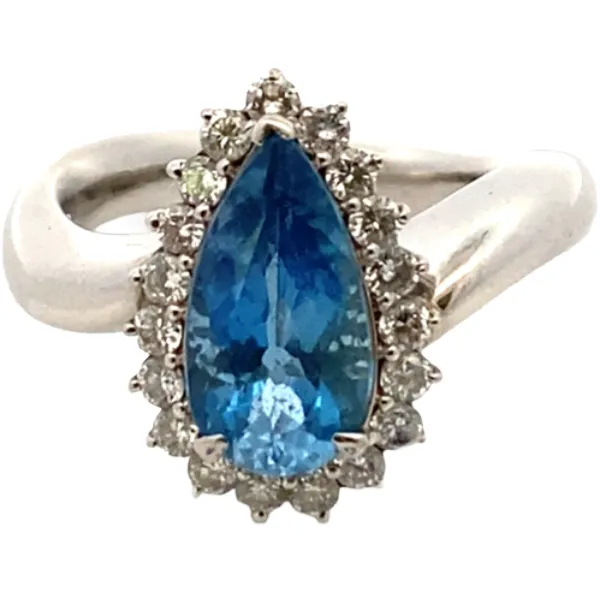 Pt･Pm900 アクアマリン・ダイヤモンド リング 2.05・D0.49ct