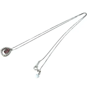 K18WG/Pt900 パパラチアサファイア・ダイヤモンド ネックレス/ペンダントトップ 0.726・0.36ct