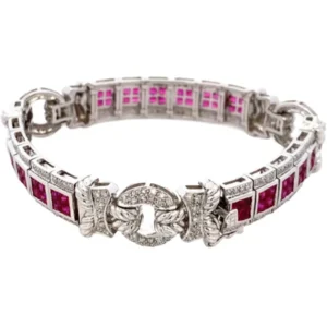 K18 ルビー・ダイヤモンド ブレスレットバングル R7.65・D1.27ct
