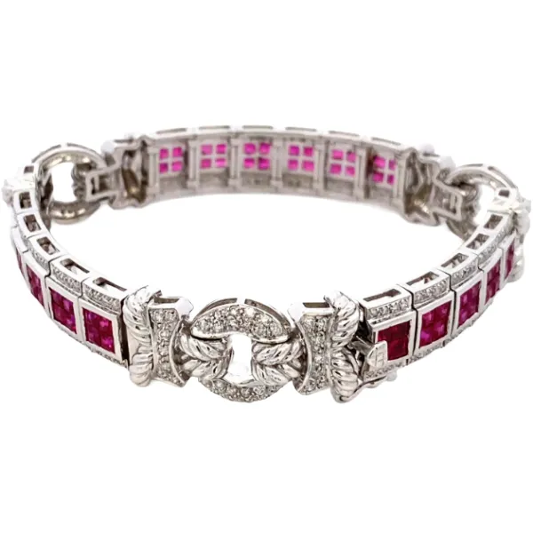K18 ルビー・ダイヤモンド ブレスレット/バングル R7.65・D1.27ct