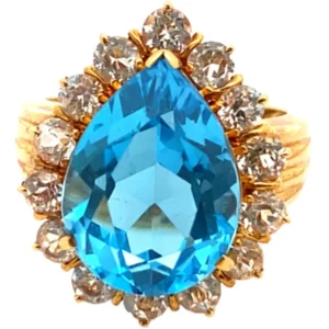K18 トパーズ リング 9・1.7ct