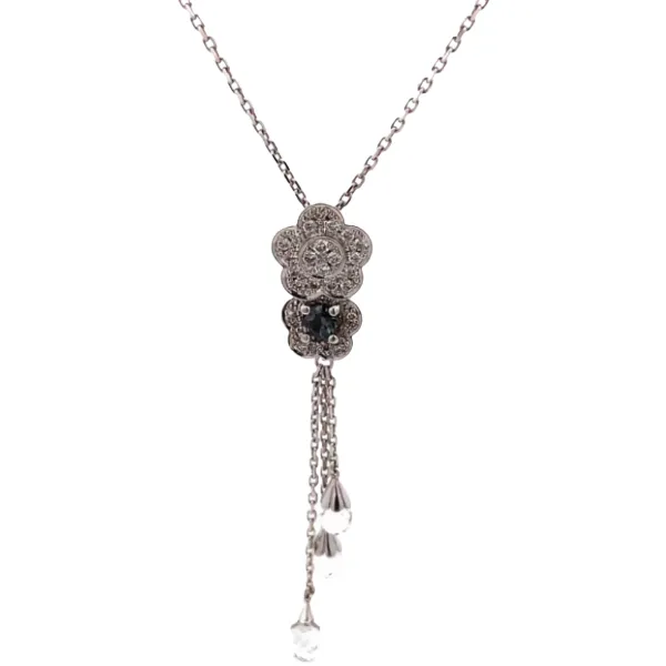 K18/K18WG アレキサンドライト・ダイヤモンド ネックレス/ペンダントトップ 0.401・0.06・0.29ct