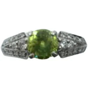 Pt・Pm900 スフェーン・ダイヤモンド リング 1.28 ct 0.25 ct