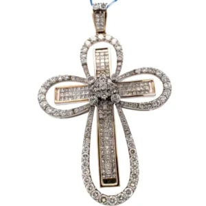 Pt900K18 ダイヤモンド ネックレスペンダントトップ 7.25・8.79ct