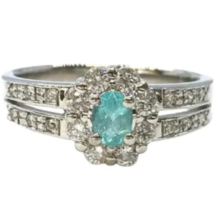 Pt・Pm900 パライバトルマリン・ダイヤモンド 0.220.31ct