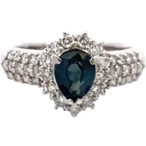 Pt・Pm900 インド産アレキサンドライト・ダイヤモンド リング 1.27・0.67ct