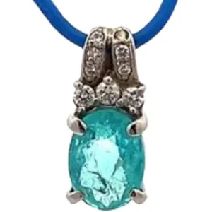 Pt・Pm900 トルマリン・ダイヤモンド 1.13・D0.08ct