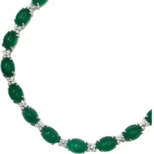 K18WG エメラルド・ダイヤモンド ネックレスペンダントトップ 35.69・1.75ct