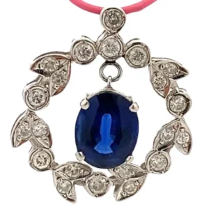 Pt・Pm900 カイヤナイト・ダイヤ 3.59・1.62ct