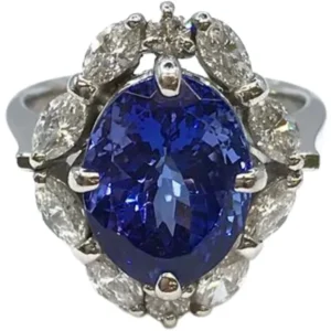 Pt･Pm900 タンザナイト・ダイヤモンド 4.4・0.89ct