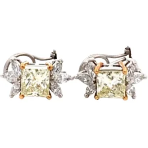 Pt900/K18 ダイヤモンド ピアス/イヤリング 1.571・1.506・0.47・0.46ct