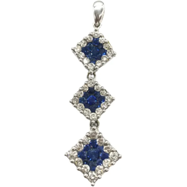 K18 サファイア・ダイヤモンド ネックレス/ペンダントトップ S1.15・D1.1ct
