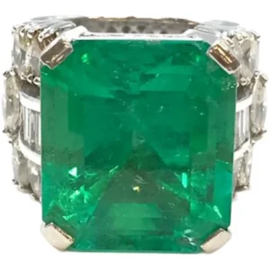 Pt・Pm900 コロンビア産エメラルド・ダイヤ E14.36・D2.47ct