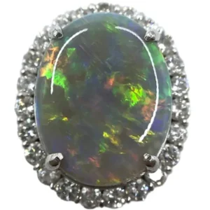Pt・Pm900 オパール・ダイヤ 2.8・D0.47ct