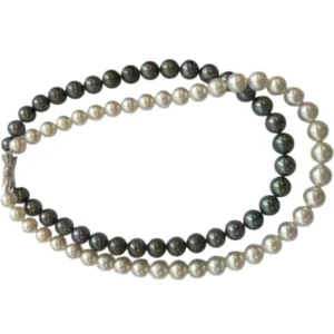 K18WG パール・ダイヤモンド ネックレスペンダントトップ 約10~12.7Φ・0.18ct