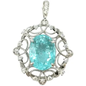 Pt・Pm900 パライバトルマリン・ダイヤ 5.43・D0.25ct