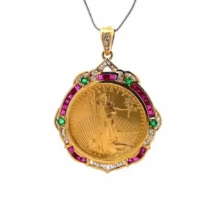 22金 (K22) イーグル金貨 1/2oz ペンダントトップ