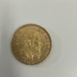 ベルギー 1876年 レオポルド2世 20フラン金貨