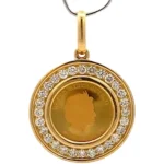 24金（K24）ペンダントトップ ダイヤ0.7ct