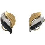 18金（K18）コンビ（K18・Pt900）イヤリング 1.8g