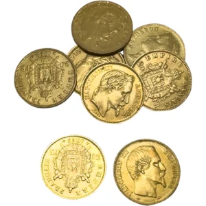 20金 (K20) フランス ナポレオン3世20フラン金貨 8枚まとめ