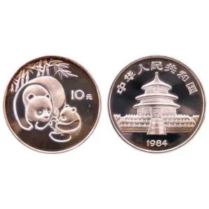 中国1984年パンダ10元 銀貨 純金コイン
