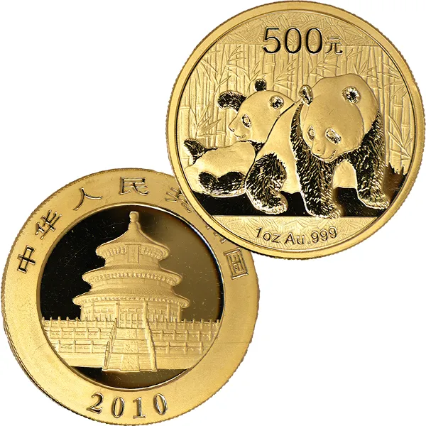 24金(K24)中国 パンダ金貨1オンス