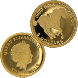 24金 (K24) ツバル・ホース金貨 1/25オンス