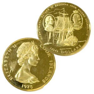 21.6金 (K21.6) クック諸島100ドル金貨