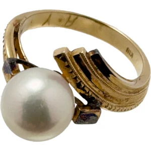 18金 (K18) パール付きリング