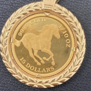 ツバルホース金貨　ペンダントトップ