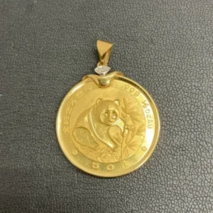 中国　パンダ金貨　ペンダントトップ