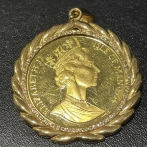 マン島キャットコイン　ペンダントトップ