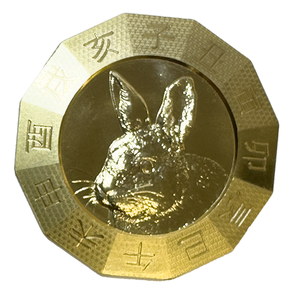 24金(K24)干支メダル 兔
