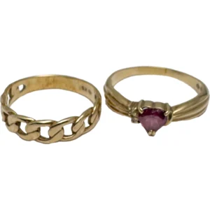 9金 (K9) リング2個まとめ