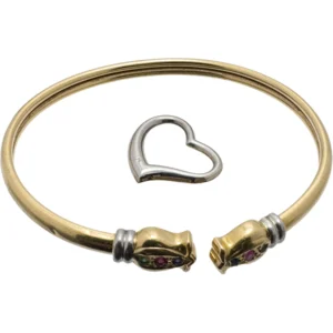 金プラチナ(K18・Pt900)コンビブレスレット・ペンダントトップ