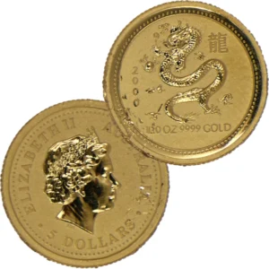 24金 (K24) オーストラリア・干支金貨龍 1/20オンス