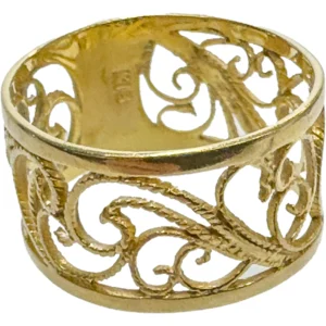 18金 (K18) 唐草リング